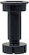 Picior de mobilier din plastic cu reglaj 12cm Negru
