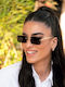 Leegio Damenträger Sonnenbrille mit Schwarzem Rahmen und Blauen Gläsern