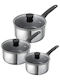 Kuhn Rikon Classic Set de Vase de Gătit din Oțel Inoxidabil cu Acoperire Antiaderentă 3 Piese