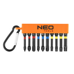 Neo Tools Σετ 10 Μύτες Κατσαβιδιού Allen / Αστέρι / Σταυρός