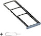 Sim Tray Holder Realme C63 Microsd Card Slot + Sim Key Included Blue Leather Blue