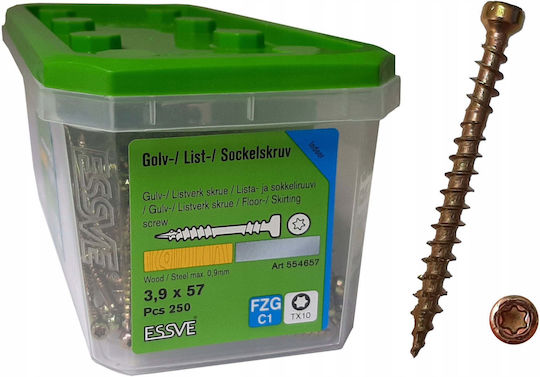 Essve Wood Screws Diameter M3.9 Length 57mm 250 Pieces
