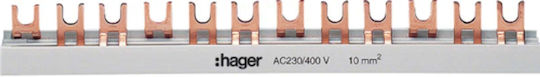 Hager Dreiphasige Anschlussleiste Kd3/10mm2 57 Einheiten Kdn363b