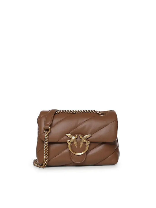 Pinko Love Puff Women's Shoulder Bag Tabac Brown