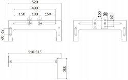 Cersanit Aqua Support Accessory Wall-Mounted Rear Support Misc Cistern Parts Series 5
