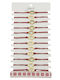 Martisor Bracelet Women Jolie Angel Design Set 12 Pieces Gold Stainless Steel Pendant Adjustable Braided Cord Red