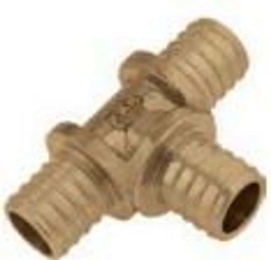 Kan-therm Push Pipe Tee 18 X 18 X 14mm Brass 9013.73