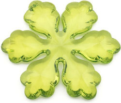 Acrylic Snowflake 100x100mm Green Green