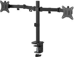 eSTUFF Desk Mounted Monitor Stand for 2 Screens up to 32" with Extension Arm eSTUFF Desk Mounted Monitor Stand for 2 Screens up to 32" with Extension Arm