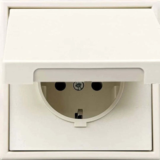 Liregus Single Walled Power Socket Waterproof Beige