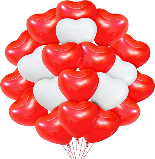 Set 10 Baloane Inimi Latex Albe 25 cm