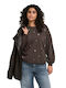 Women's Cotton Long Sleeve Brown Blouse