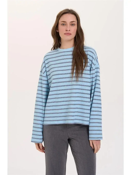 Damenbluse Langärmelig Gestreift Blaue