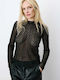 Women's Long Sleeve Black Blouse