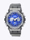 Casio Digital Damenarmbanduhr Chronograph Batterie mit Gummi Armband Translucent Grau