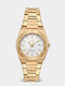 Women's Battery Watch with Stainless Steel Bracelet Gold