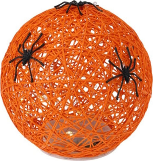 Decorative Ball-Lamp Led Spider Halloween 15 Cm Orange