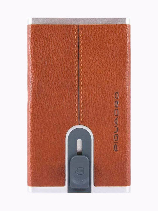Дървен Мъжки Портфейл За Карти С RFID Оранжев