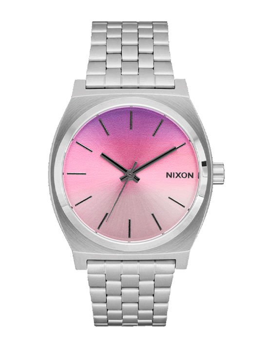 Herrenuhr Batterie mit Silber Metallisch Armband