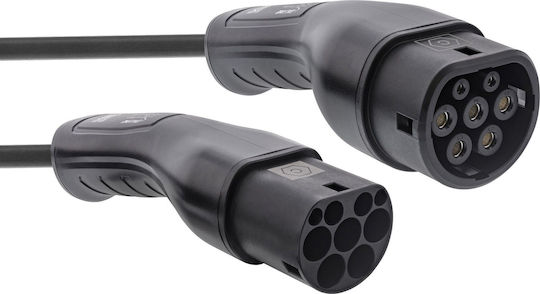 Inline Ladekabel für Elektroautos Type 2 11kw Dreiphasig Spiral 5m 16275s