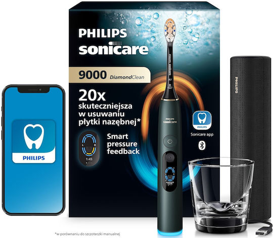 Philips Sonicare Diamondclean 9000 Water Flosser με Αισθητήρα Πίεσης και Θήκη Ταξιδίου Πράσινο