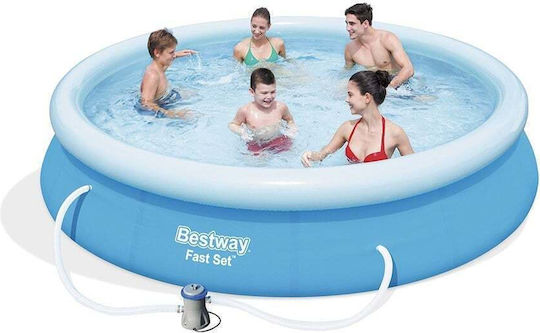 Bestway Fast Set Rundes Schwimmbecken 5377l Aufblasbar Blau