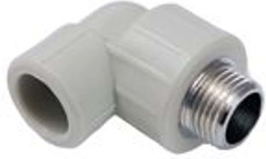 Detal-met Polypropylene Pipe Elbow 3/4" Female 32mm