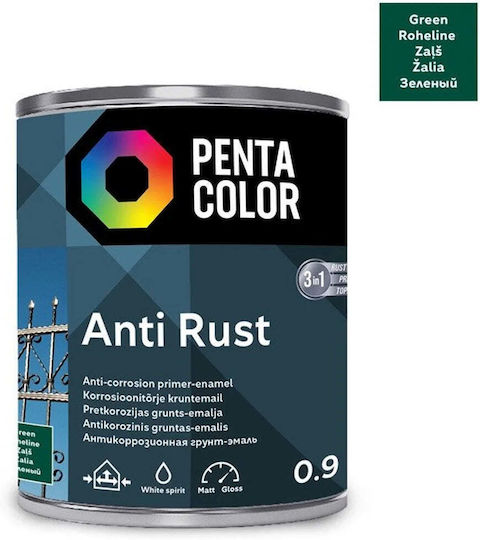 Pentacolor Αντισκωριακό 0.9lt Πράσινο