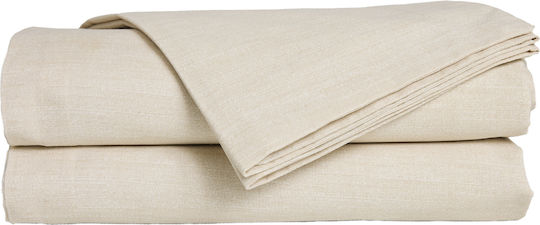 Das Home 5446 King Size Fitted Bed Sheet 180x200+35cm Beige