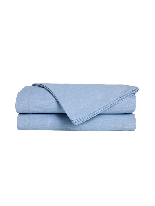 Das Home 5447 Double Bed Sheet 240x260cm Blue