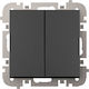 Elektro Plast Recessed Wall Switch Two-Way Without Frame Aller Retour Black