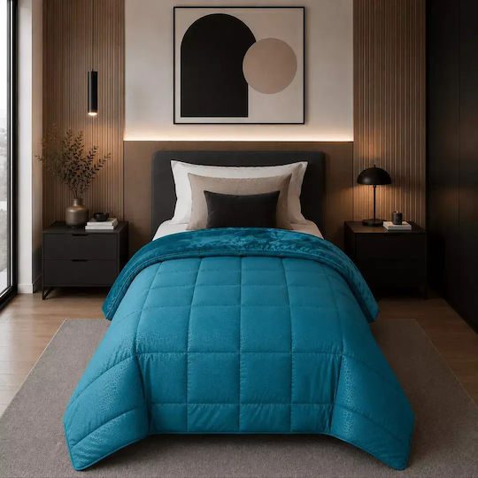 Astron Italy Sherpa Comforter with Microfiber Filling Single 160x240cm Green