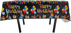 Tablecloth Flippy Foil Happy Birthday Balloon Print 137 X 274 Cm Black