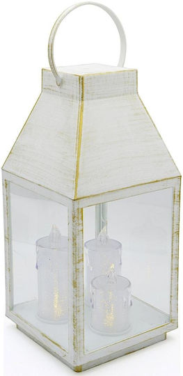 Koopman Dekoratives Tischlampen LED Warmes Weiß Wachs-Politur 16,5x16,5x35cm