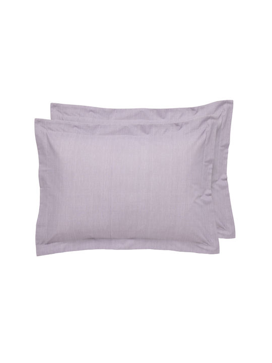 Das Home Casual Kissenbezüge Oxford Flieder 50x...