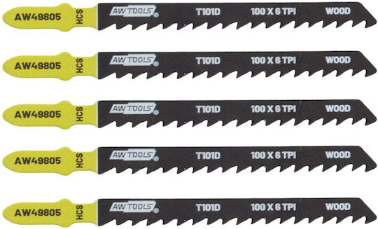 Awtools Stichsägeblätter 100mm T101d Holz 5 Stück