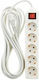 Cometic Extension Cord Cable Extension 5 Sockets with Length 5m Cable Cross Section 3 x 1.5mm² and Grounding