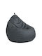 Pouf Birne Wasserdicht Canvas Dunkelgrau 90x90x100cm A3CANdunkelgrau