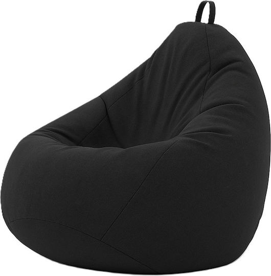 Pouf Birne Wasserdicht Canvas Jet Black 90x90x100cm