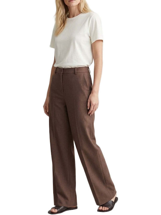 MORE & MORE Women's Fabric Trousers Brown