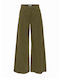 Damen Zeichenfolge Pantaloons in Gerader Bein Stil Khaki