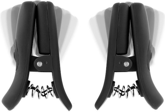 Черни Презареждащи Скоби За Зърна С 10 Нива На Вибрация Калъф Bedroom Fantasies Vibrating Nipple Clamps Black 7.9cm