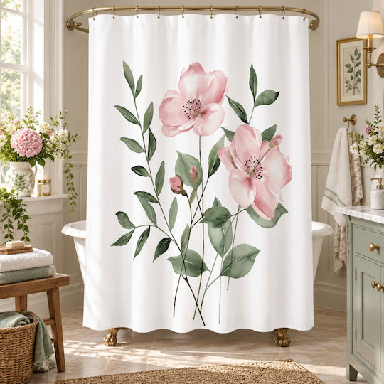 My Home Luxury My Home Luxury Stoff Duschvorhang 180x180cm