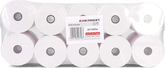 Emerson Thermal Cash Register Tape with Length 30m 10 Pieces