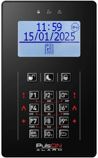 BCS Alarm Keypad with Screen in Black Colour