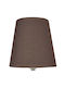 Domoletti Metal Table Lamp for E14 Socket with Brown Shade and Base