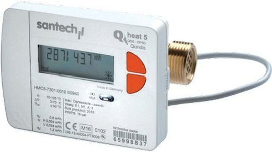 Santech Термометър Qheat5 Qp 0,6 M3/h Dn15 Захранване Qh5j-000-00-0