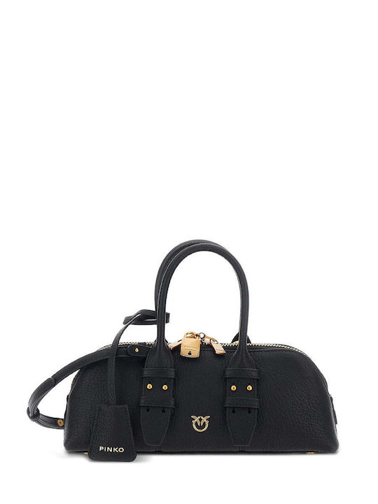 Pinko Bowling Leder Damen Handtasche mit Klappe...