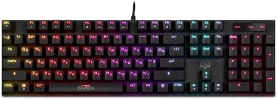 Sven KB-G890 Gaming Mechanical Keyboard with RGB Lighting (International English) Red