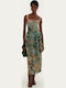 Summer Midi Slip Dress Multicolor